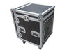 Bullet Groove ARC-10W 10U Adjustable Rack Flight Case with Casters – 56CM Usable Depth - Music Bliss Malaysia