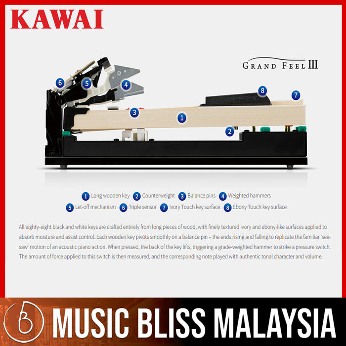 Kawai CA901 88-key Digital Piano - Premium Rosewood - Music Bliss Malaysia