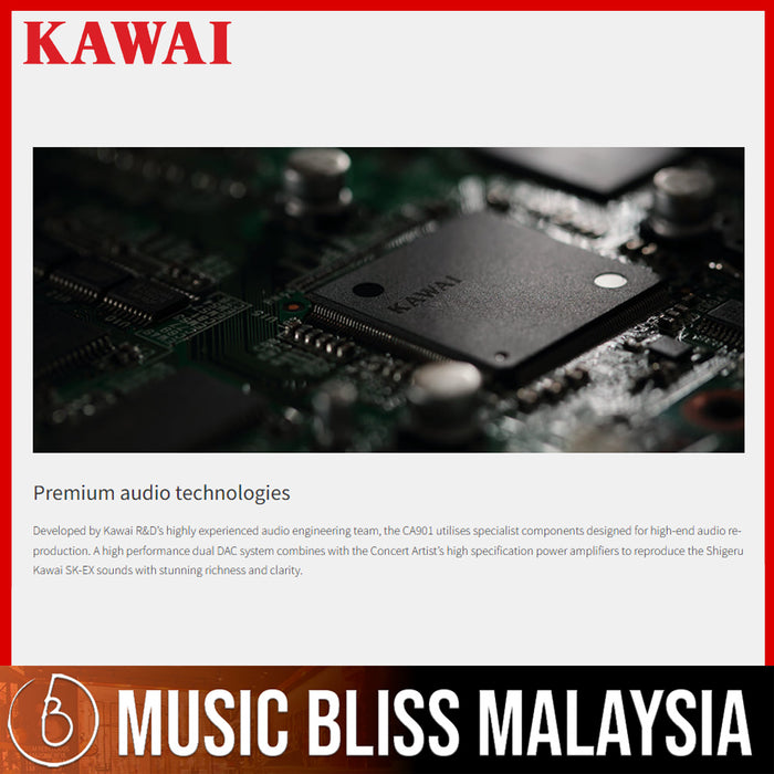 Kawai CA901 88-key Digital Piano - Premium Rosewood - Music Bliss Malaysia