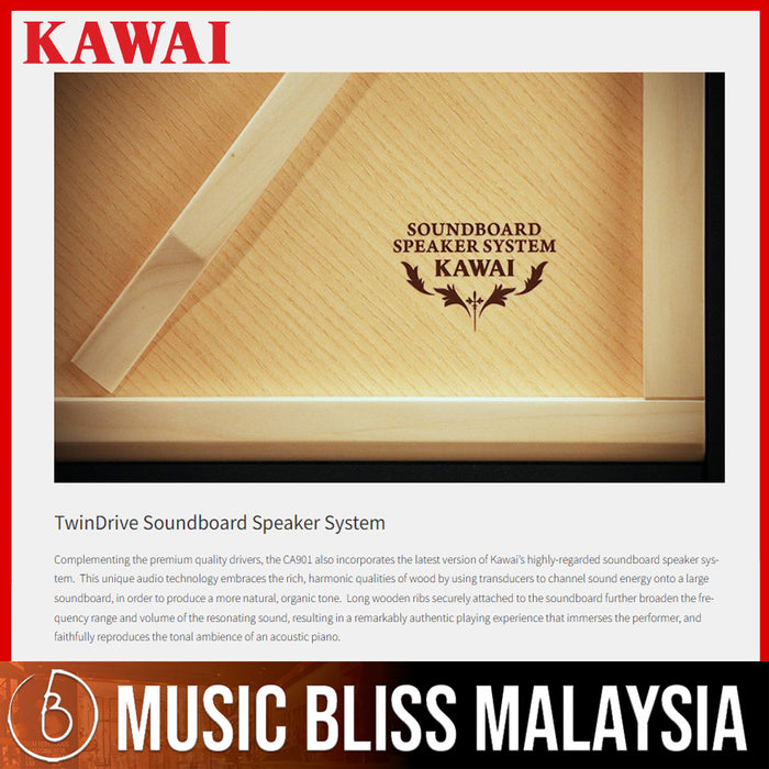 Kawai CA901 88-key Digital Piano - Premium Rosewood - Music Bliss Malaysia