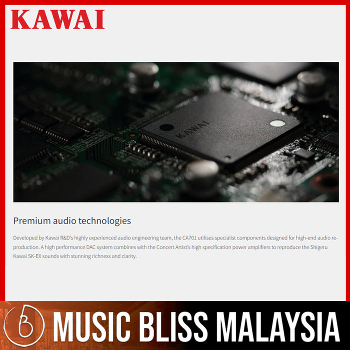 Kawai CA701 88-key Digital Piano - Ebony - Music Bliss Malaysia