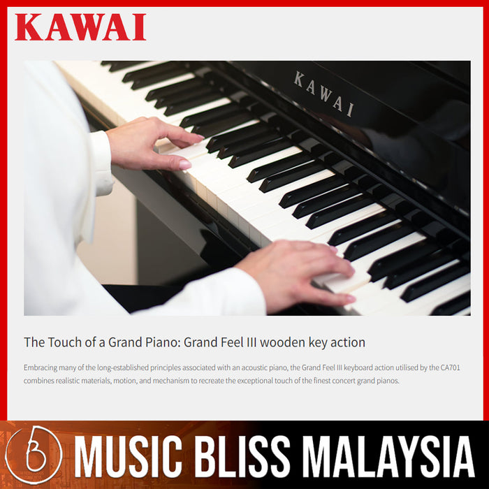 Kawai CA701 88-key Digital Piano - Ebony - Music Bliss Malaysia