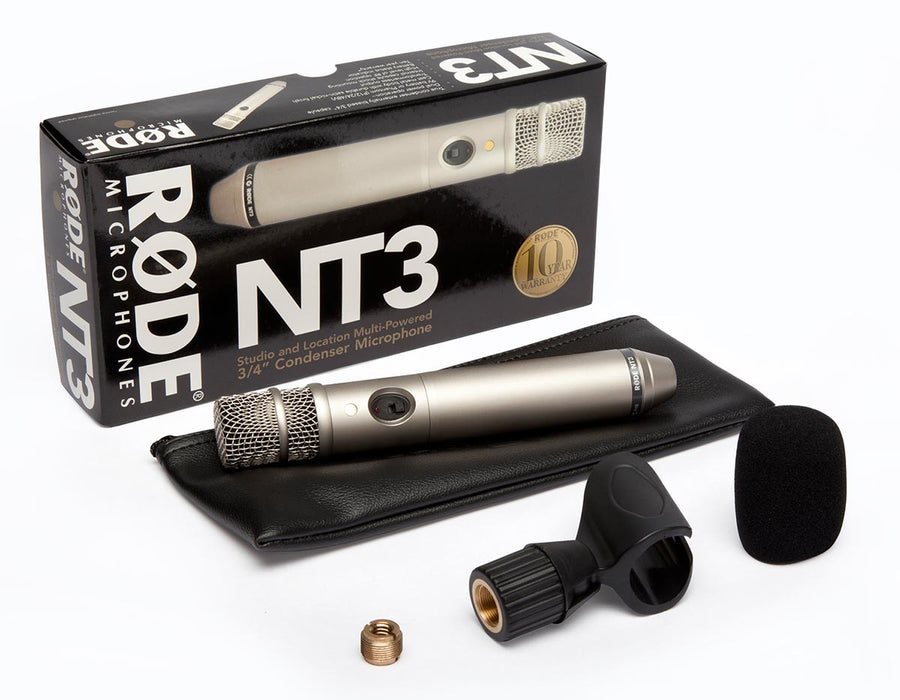 Rode NT3 Medium-diaphragm Condenser Microphone (NT-3) 10 Years Warranty [Made in Australia] *Everyday Low Prices Promotion* - Music Bliss Malaysia