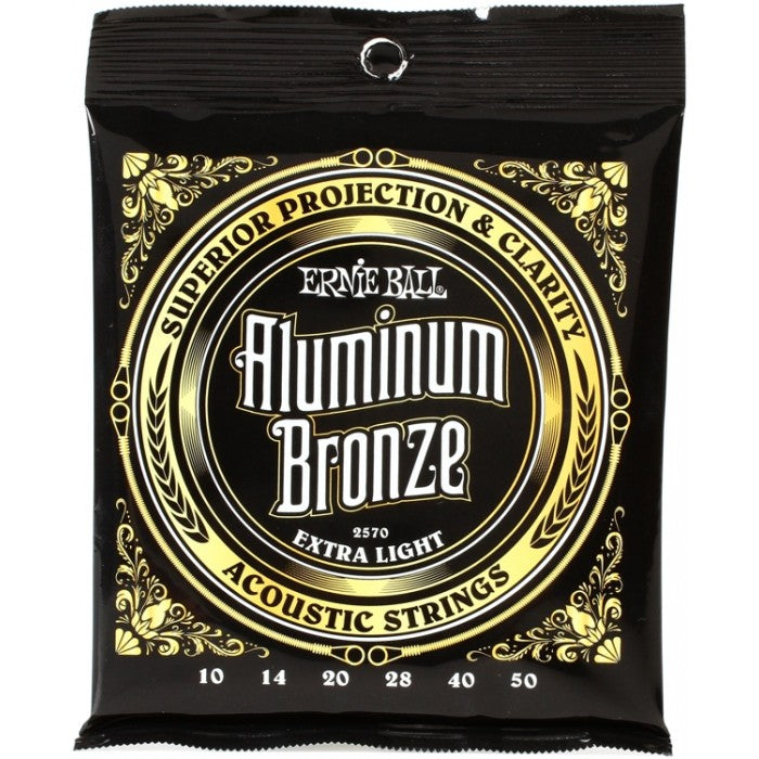 Ernie Ball 2570 Extra Light Aluminum Bronze Acoustic Strings (10-50) - Music Bliss Malaysia