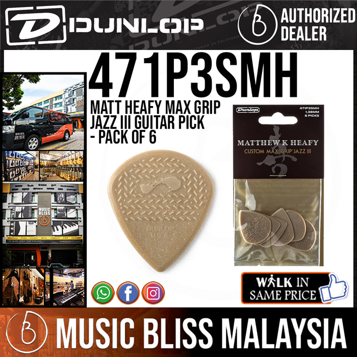 Dunlop Nylon Max Grip Jazz III 6 Pack – France Dunlop Nylon Max Grip Jazz III 6 Pack – France