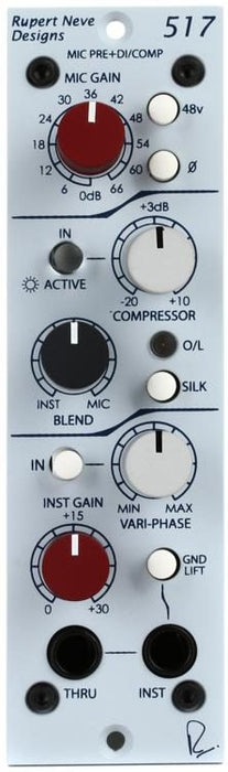 Rupert Neve Designs 517 500 Series Microphone Preamp & Compressor - Music Bliss Malaysia
