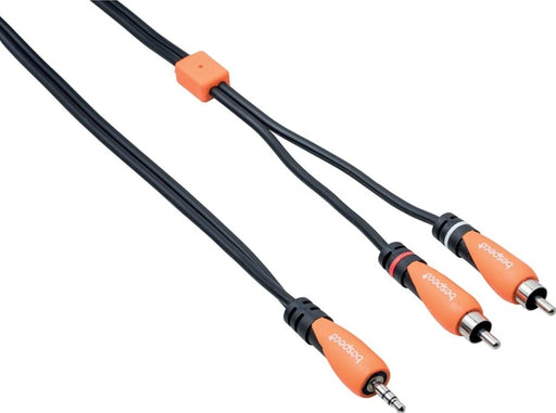 Bespeco SLYMSR300 Silos Series3.5mm TRS to Dual RCA Stereo Breakout Cable 3M - Music Bliss Malaysia
