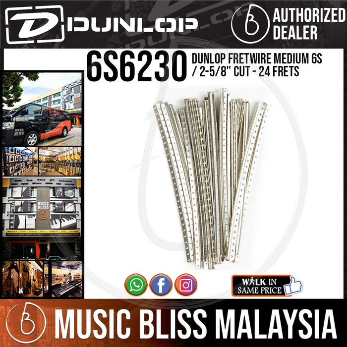 Jim Dunlop 6S6230 Dunlop Fretwire - Medium 6S / 2-5/8" Cut - 24 Frets - Music Bliss Malaysia