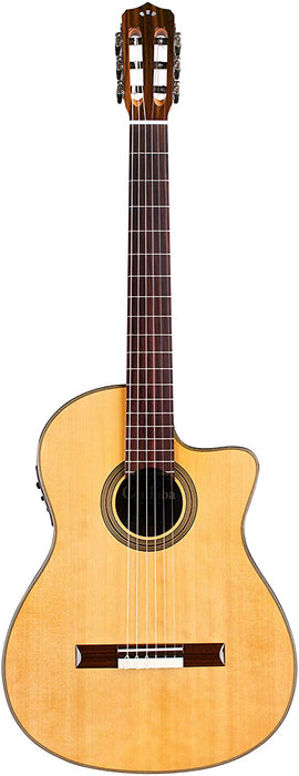 Cordoba Fusion 12 Natural CD - Solid Canadian Cedar Top, Mahogany Back & Sides With Guitar Case - Music Bliss Malaysia