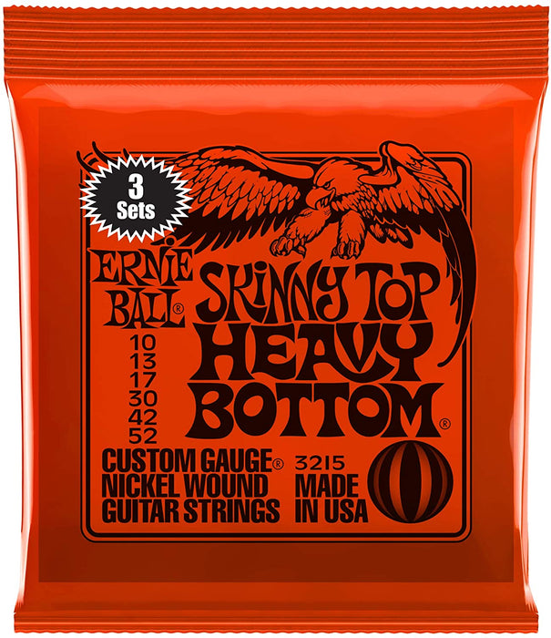 Ernie Ball 3215 Skinny Top Heavy Bottom Nickel Wound Electric Strings - 3-Pack (10-52) - Music Bliss Malaysia