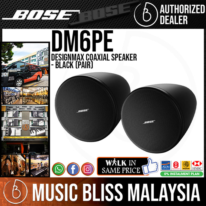 Bose DesignMax DM6PE Loudspeaker - Black (Pair) - Music Bliss Malaysia
