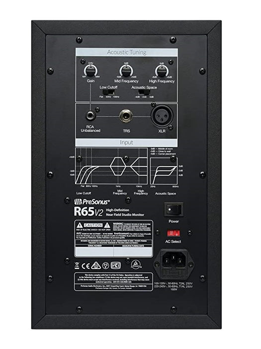 PreSonus R65 V2 6.5" Powered Studio Monitor with FREE Isolation Pads - Pair - Music Bliss Malaysia