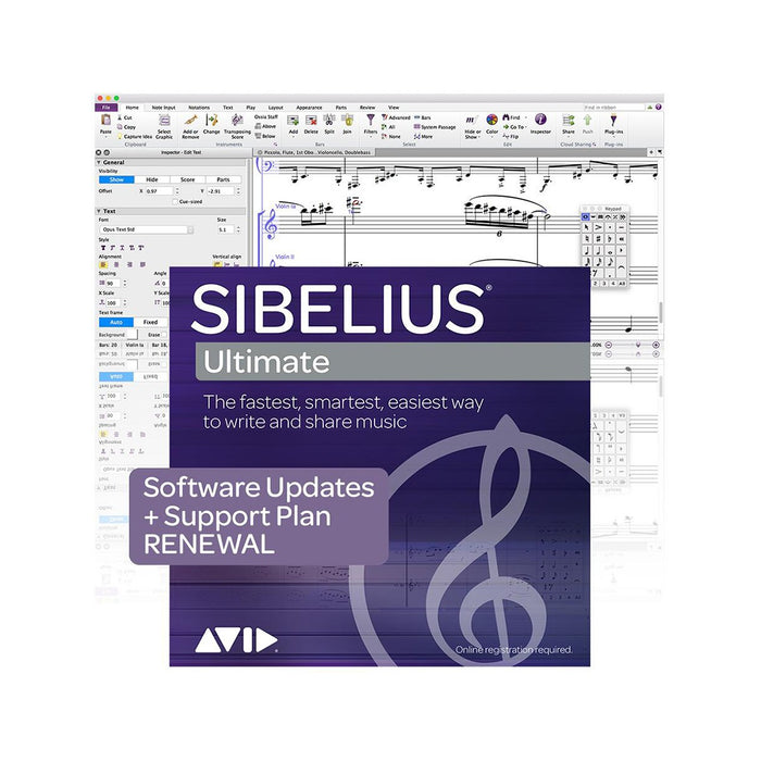 Avid Sibelius Ultimate 1-Year Software Updates + Support Plan RENEWAL - Music Bliss Malaysia