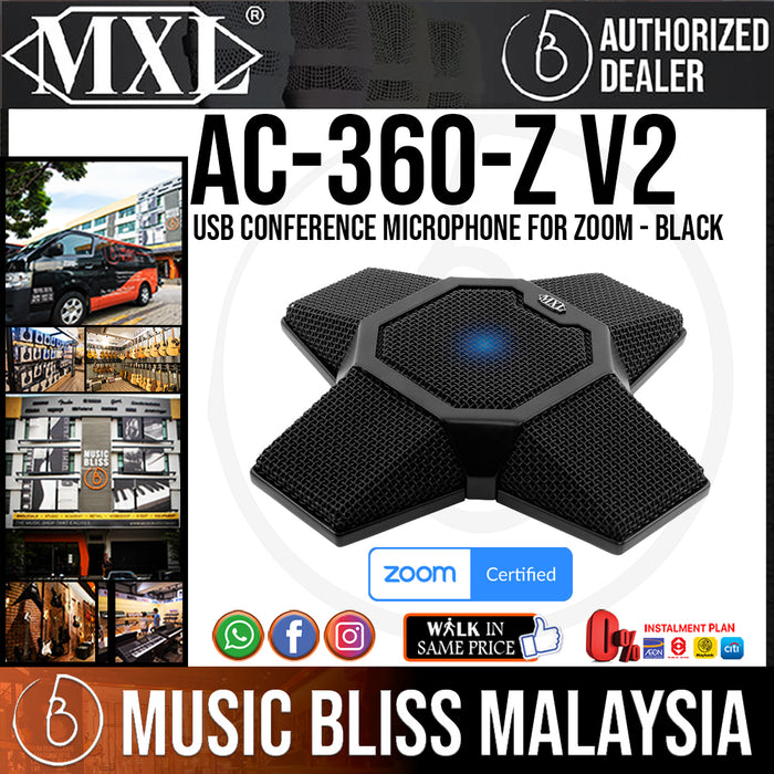 MXL AC-360-Z V2 USB Conference Microphone for Zoom (AC360ZV2) [Zoom Certified] - Music Bliss Malaysia