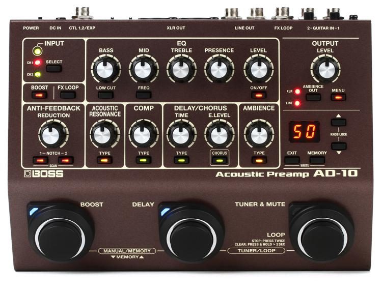 Boss AD-10 Acoustic Guitar Processor Pedal - Music Bliss Malaysia