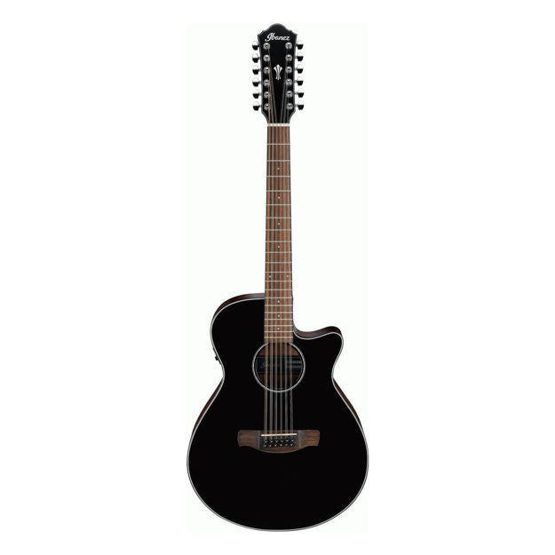 Ibanez AEG5012 Acoustic-electric Guitar - Black High Gloss - Music Bliss Malaysia