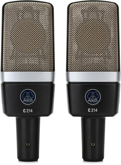 AKG C214 Large-diaphragm Condenser Microphone - Matched Stereo Pair (C-214/ C 214) *Everyday Low Prices Promotion* - Music Bliss Malaysia