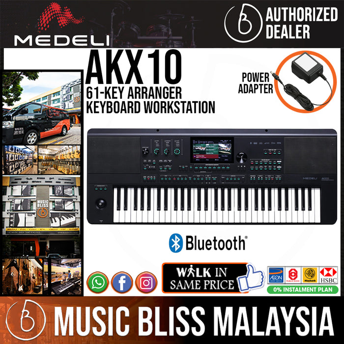 Medeli AKX10 61-Key Arranger Keyboard Workstation - Music Bliss Malaysia