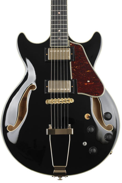Ibanez Artcore Expressionist AMH90 Hollowbody Electric Guitar - Black - Music Bliss Malaysia