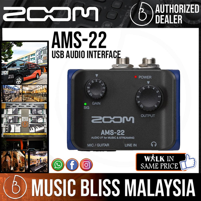 Zoom AMS-22 Audio Interface - Music Bliss Malaysia