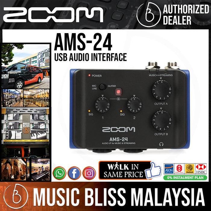 Zoom AMS-24 Audio Interface - Music Bliss Malaysia