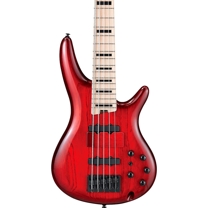 Ibanez Adam Nitti Signature Premium ANB205 Bass Guitar - Transparent Wine Red Burst - Music Bliss Malaysia
