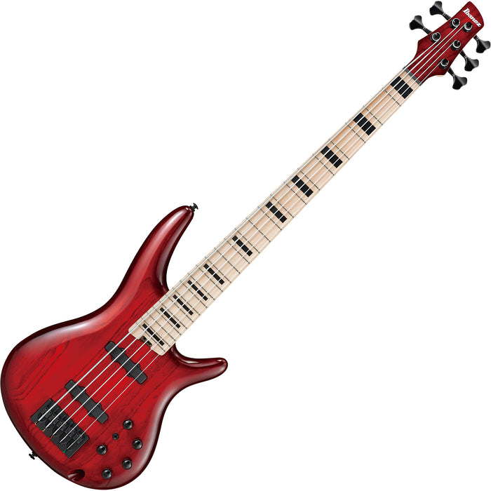 Ibanez Adam Nitti Signature Premium ANB205 Bass Guitar - Transparent Wine Red Burst - Music Bliss Malaysia
