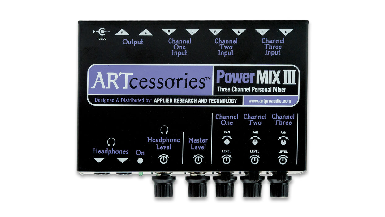 ART PowerMIX III 3-channel Stereo Line Mixer (PowerMIXIII) - Music Bliss Malaysia