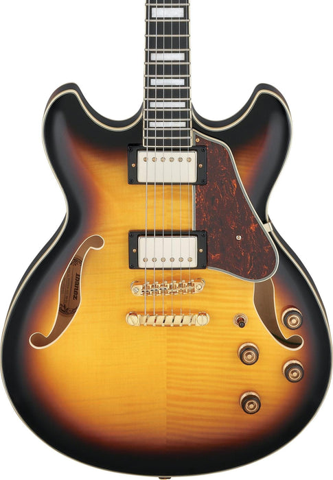 Ibanez Artcore Expressionist AS93FM Semi-Hollow Electric Guitar - Antique Yellow Sunburst - Music Bliss Malaysia
