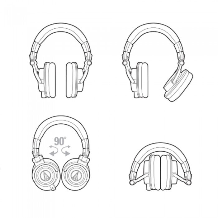 Audio Technica ATH-M50x Monitor Headphone with Desk Holder (M50x) *Crazy Sales Promotion* - Music Bliss Malaysia