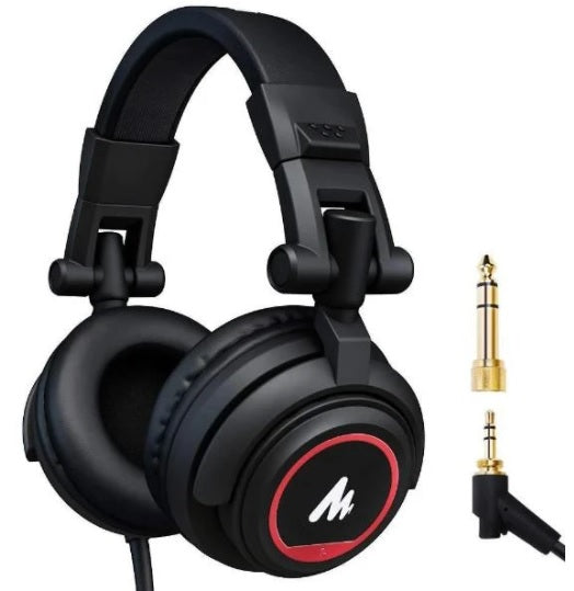 Maono AU-MH501 Professional Studio Monitor Headphones, Over Ear with 50mm Driver for DJ, Studio and Recording - Music Bliss Malaysia