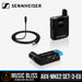 Sennheiser AVX-MKE2 SET Digital Camera-Mount Wireless Omni Lavalier Microphone System - Music Bliss Malaysia