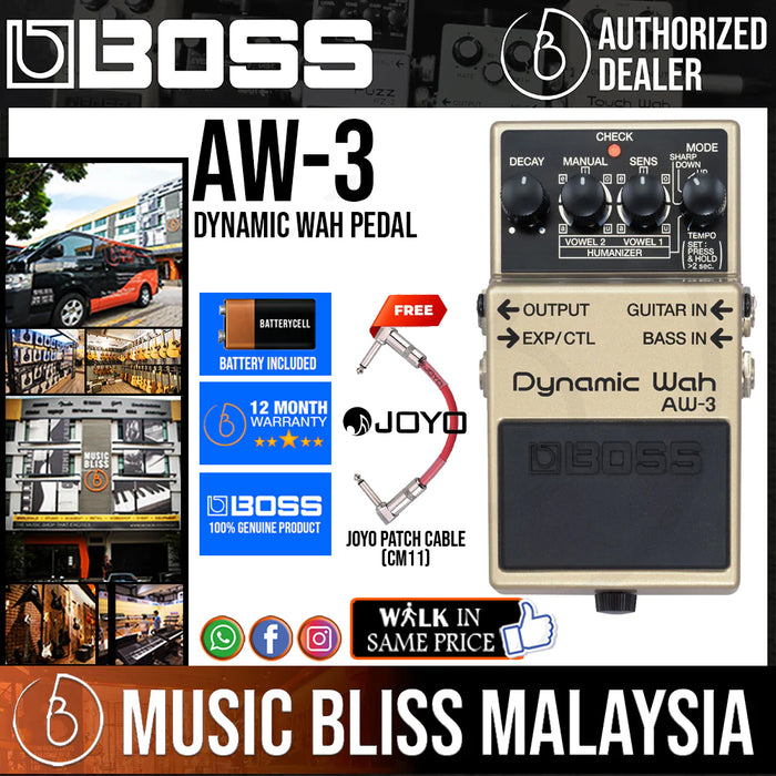 Boss AW-3 Dynamic Wah Pedal - Music Bliss Malaysia