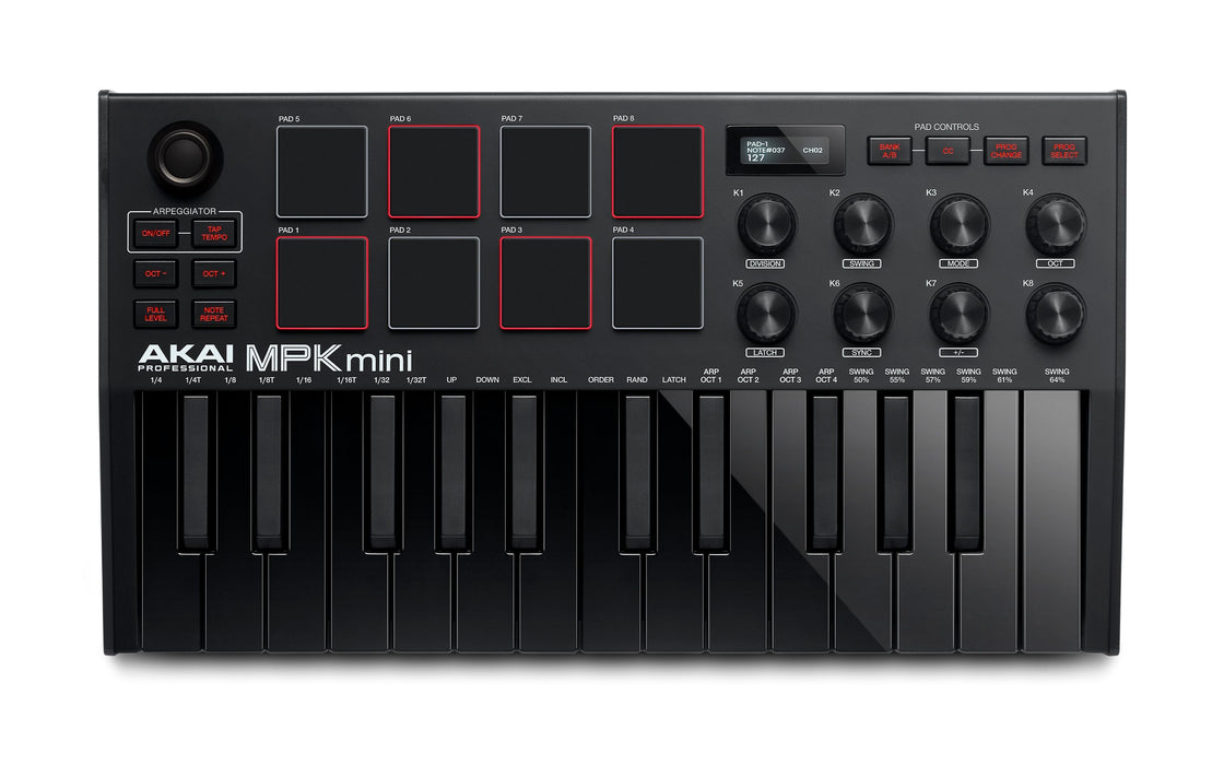 Akai Professional MPK Mini MK3 Limited Edition Black on Black 25-key Keyboard Controller (MPK Mini MKIII / MPK Mini MK III) - Music Bliss Malaysia