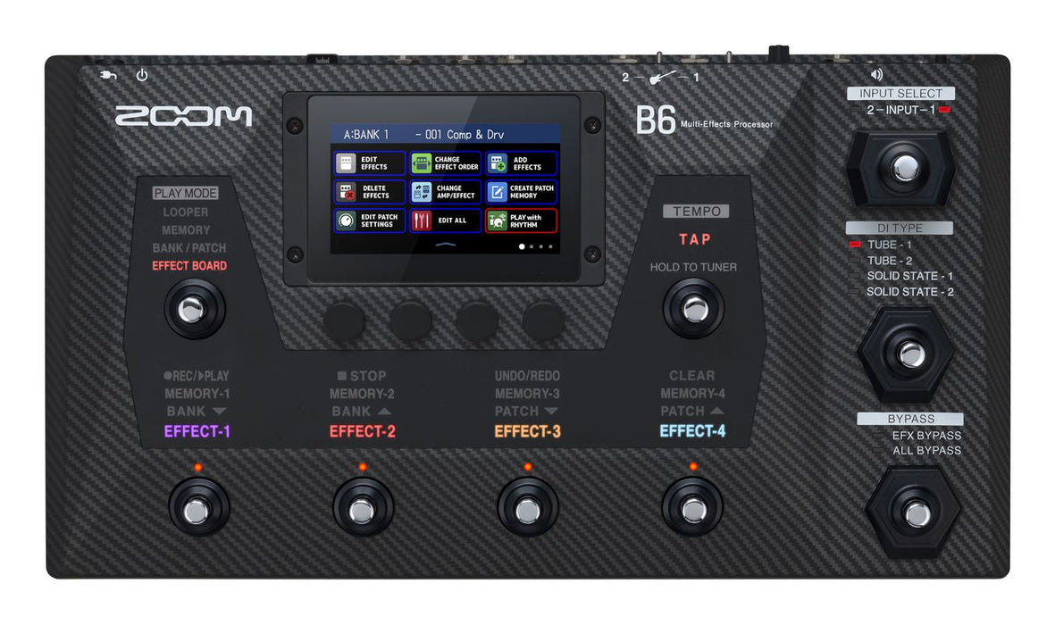 Zoom B6 Bass Multi-effects Processor with 0% Instalment - Music Bliss Malaysia