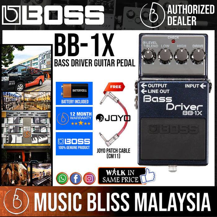 Boss BB-1X Bass Driver Guitar Pedal - Music Bliss Malaysia