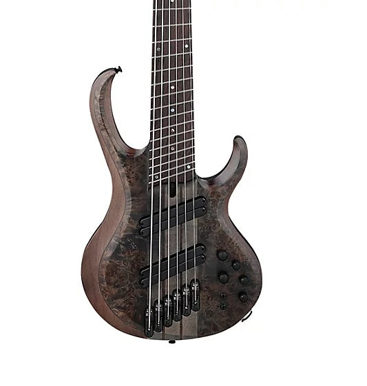 Ibanez BTB806MS 6-string Bass Guitar - Transparent Gray Flat - Music Bliss Malaysia