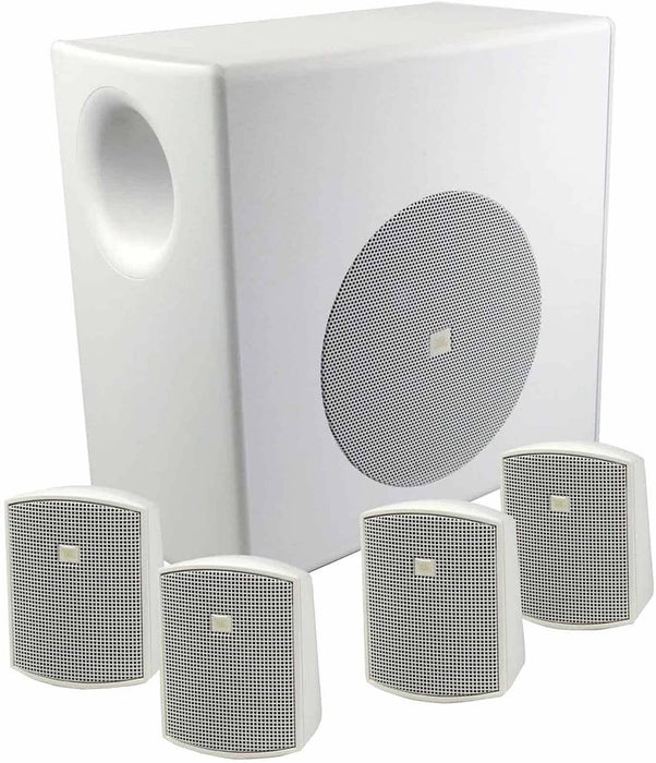 JBL C50PACK Packaged Surface-Mount Subwoofer-Satellite Loudspeaker System - White (Control 50 Pack) - Music Bliss Malaysia