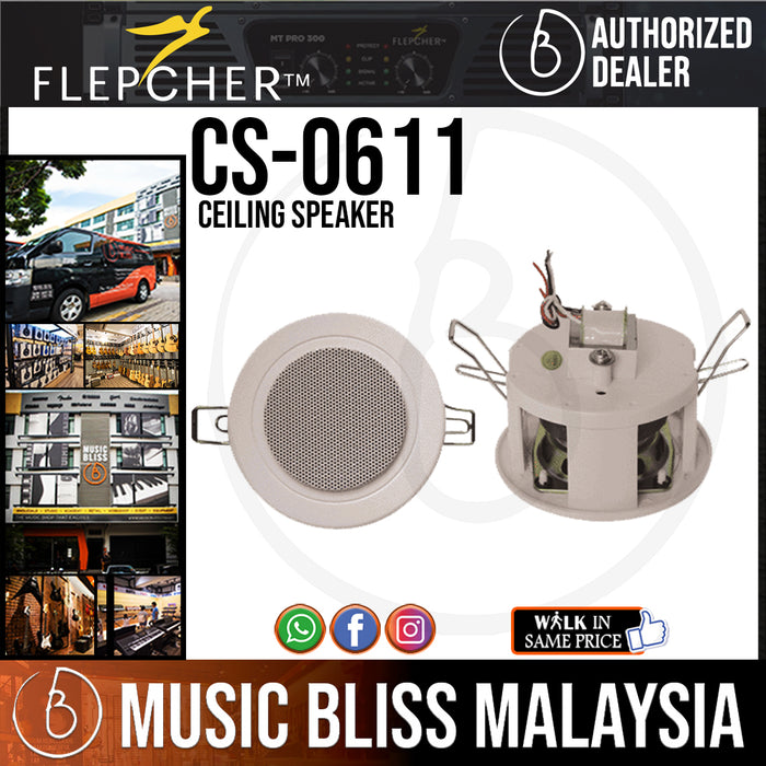 Flepcher CS-0611 Ceiling Speaker (CS0611 / CS 0611) - Music Bliss Malaysia