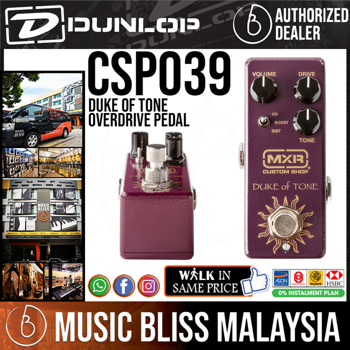 Jim Dunlop MXR CSP039 Duke Of Tone Overdrive Pedal - Music Bliss Malaysia
