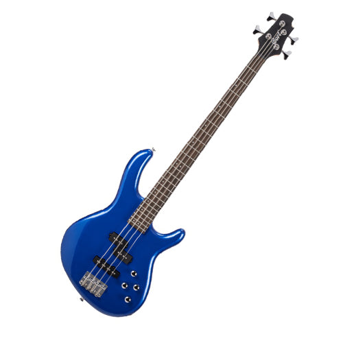 Cort Action Plus Electric Bass Guitar with Bag - Blue Metallic (ActionPlus Action-Plus) - Music Bliss Malaysia