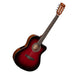 Cort Jade E Nylon Classical Guitar with Bag - Burgundy Red Burst (JADENE) - Music Bliss Malaysia