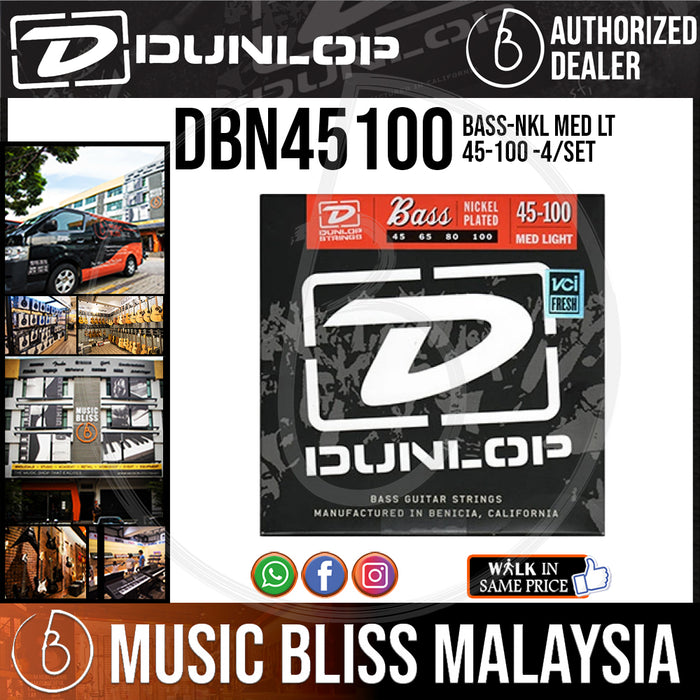 Jim Dunlop DBN45100 Nickel Wound Bass String 045-100 - Music Bliss Malaysia