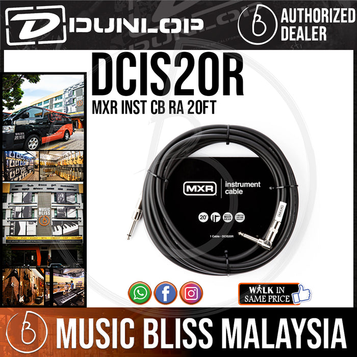 Jim Dunlop MXR DCIS20R Standard Instrument Cable - Right / Straight - Music Bliss Malaysia