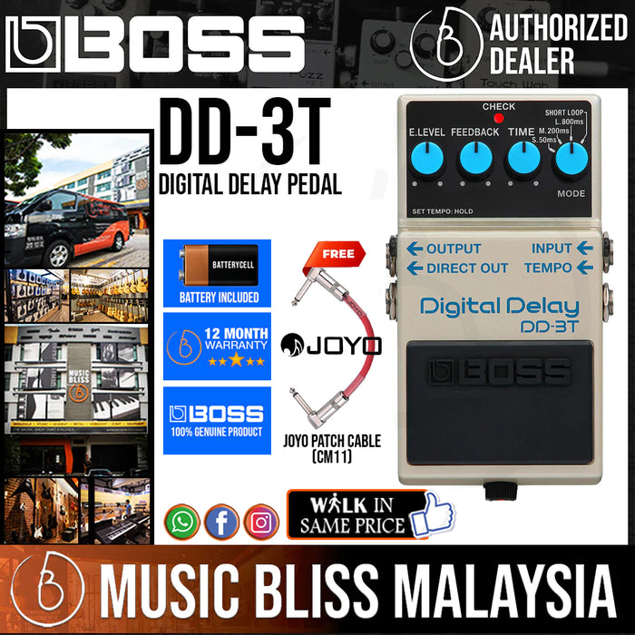 Boss DD-3T Digital Delay Pedal - Music Bliss Malaysia