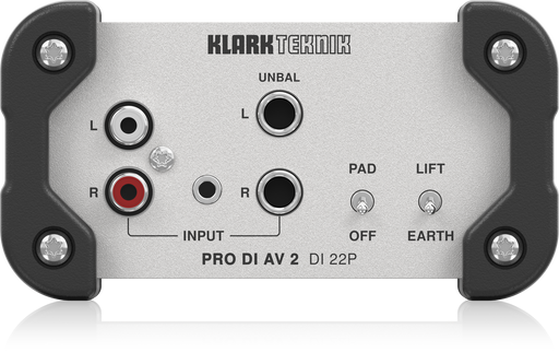 Klark Teknik DI 22P Passive Stereo DI Box with Midas Transformers and Extended Dynamic Range (DI22P / DI-22P) - Music Bliss Malaysia