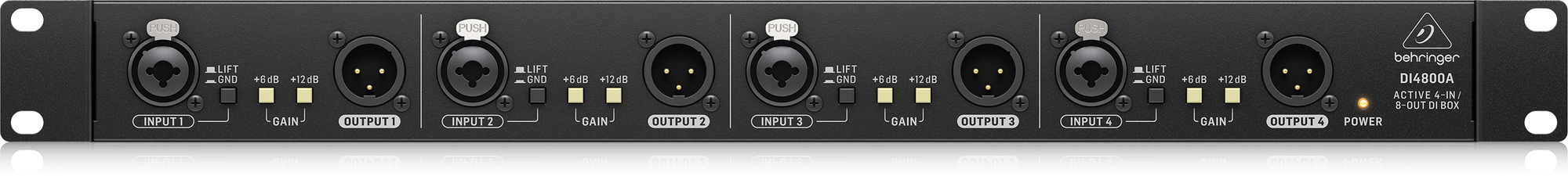 Behringer DI4800A Professional 4 Channel Active DI-Box (DI-4800A / DI 4800A) - Music Bliss Malaysia