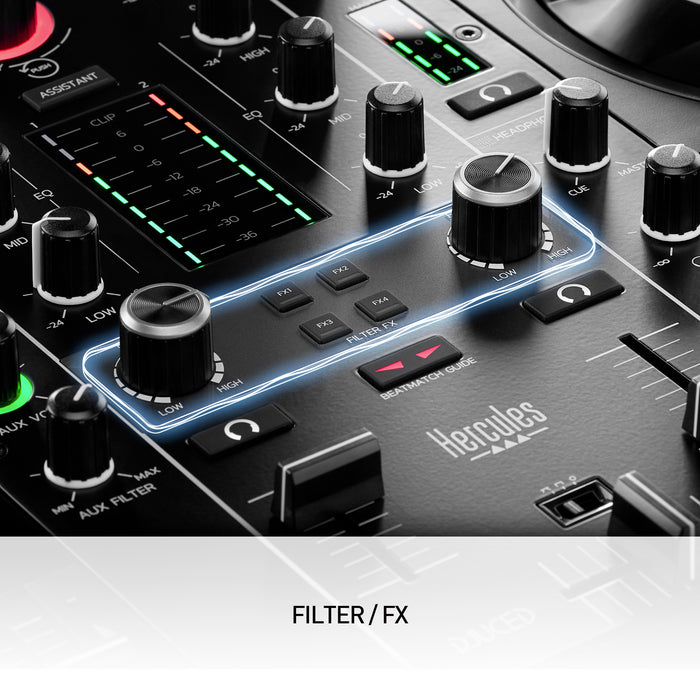 Hercules DJControl Inpulse 500 | All-In-One DJ controller with Beatmatch Guide, Full DJ Software DJUCED & Serato DJ Lite Included, Other DJ Software Compatible (Inpulse-500) - Music Bliss Malaysia