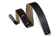 Levy's DM1 2.5" Genuine Leather Guitar Strap - Black - Music Bliss Malaysia
