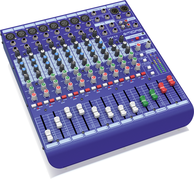 Midas DDA DM12 12-channel Mixer with Midas Microphone Preamplifiers ...